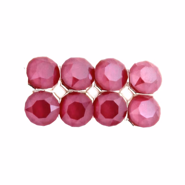 Crystal Peony Pink Silverfärgad metall 40001 Crystal Mesh 3mm 8st
