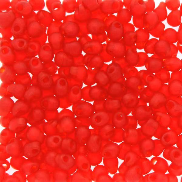 Matte Transparent Red Orange DP-0140F Miyuki Drops 3,4mm 10g