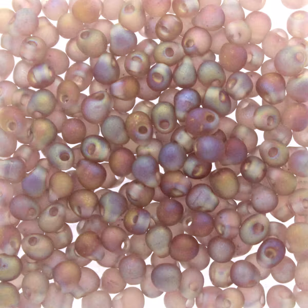 Matte Transparent Smoke Amethyst AB DP-0142FR Miyuki Drops 3,4mm 10g