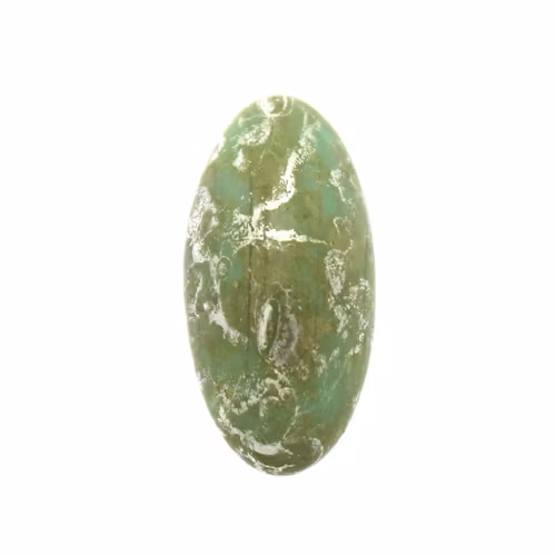 Opaque Aqua Patina Silver Athos Par Puca 20x10x6mm 1st