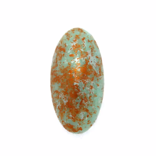 Opaque Aqua Tweedy Copper Athos Par Puca 20x10x6mm 1st