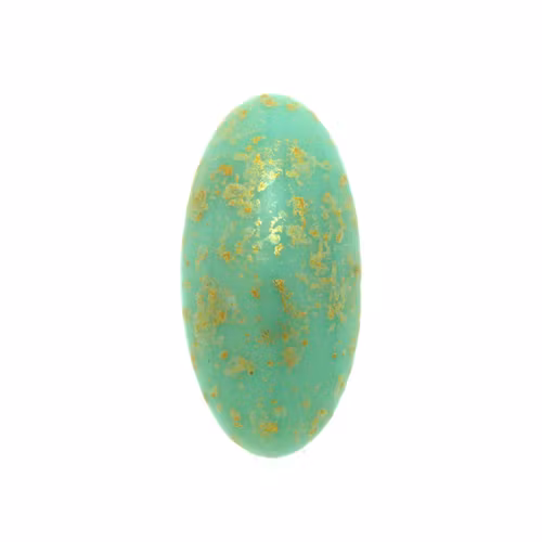 Opaque Aqua Gold Splash Athos Par Puca 20x10x6mm 1st
