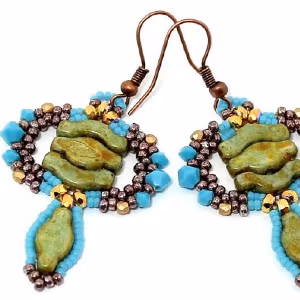 Fairy Örhängen PDF 1pkt Bridge/Navette Beads