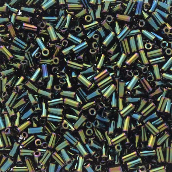 Metallic Forest Green Iris BGL1-0453 Miyuki Bugle Beads 3mm 10g