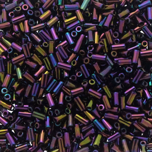 Metallic Dark Plum Iris BGL1-0454 Miyuki Bugle Beads 3mm 10g
