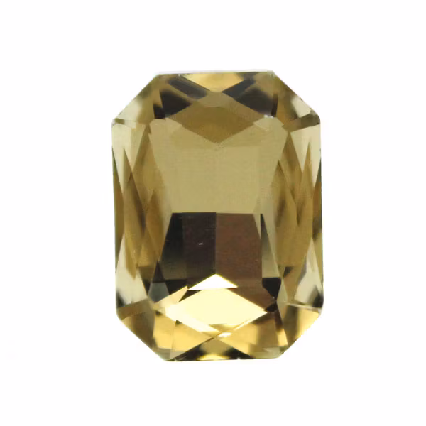 Light Topaz Kinesisk Strass Rektangel 14x10mm 2st