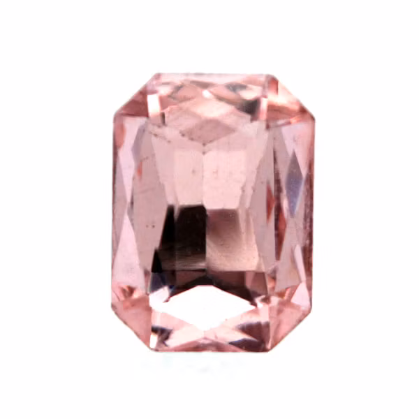 Pink Kinesisk Strass Rektangel 14x10mm 2st