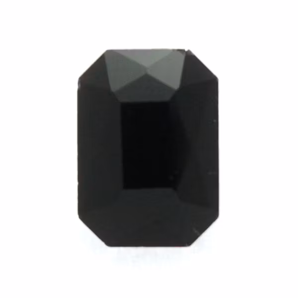 Jet Kinesisk Strass Rektangel 14x10mm 2st