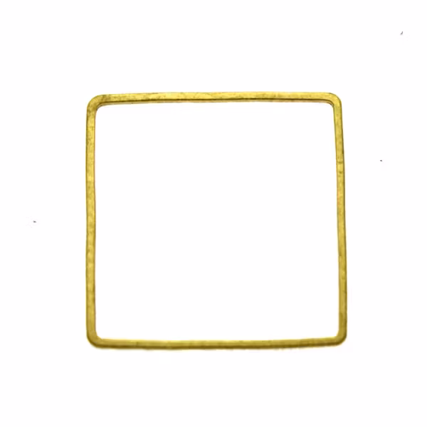 Guldfärgad 20x20mm Metallram Fyrkant 1st