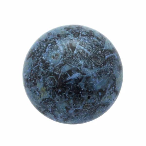 Metallic Mat Blue Spotted Cabochon Par Puca 18mm 1st