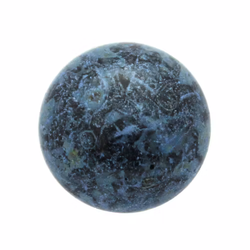 Metallic Mat Blue Spotted Cabochon Par Puca 18mm 1st