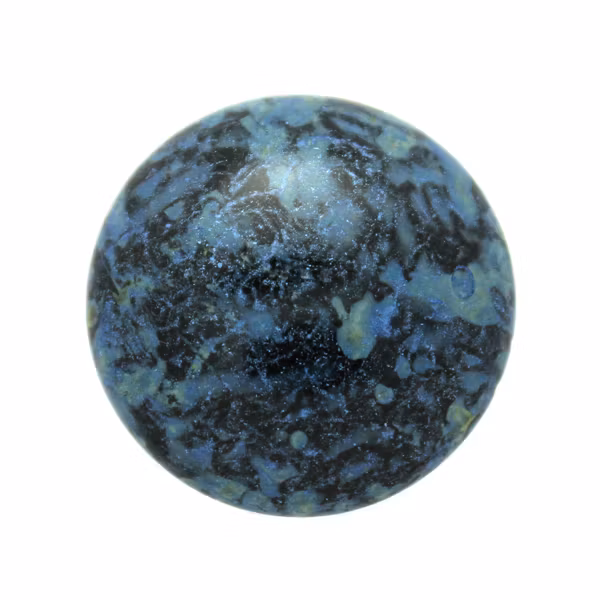Metallic Mat Blue Spotted Cabochon Par Puca 25mm 1st
