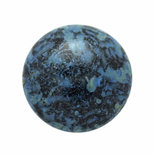 Metallic Mat Blue Spotted Cabochon Par Puca 25mm 1st