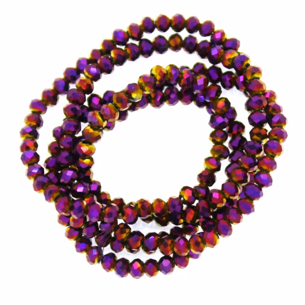 Metallic Purple Facetterade Rondeller / Abacus 1,5x2mm