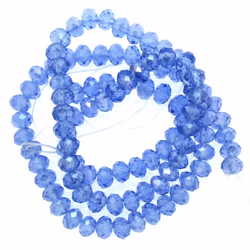 Sapphire AB Facetterade Rondeller / Abacus 4x6mm ca100st