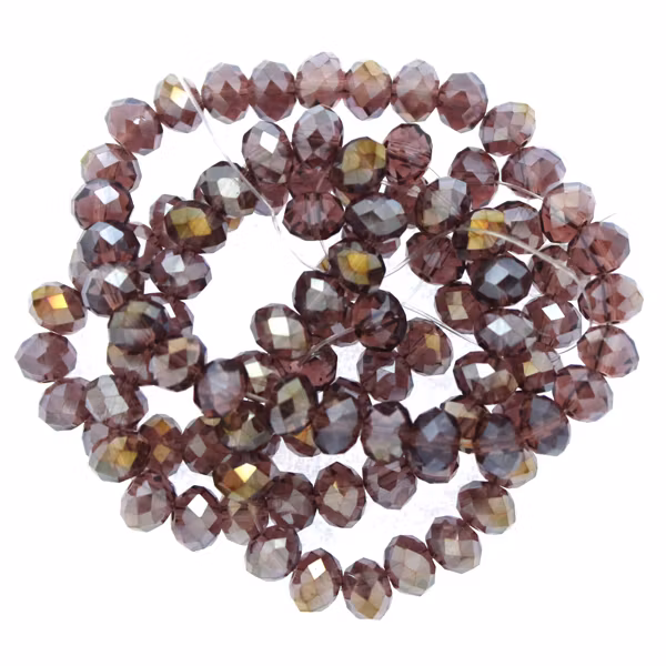 Light Purple AB Facetterade Rondeller / Abacus 4x6mm ca100st