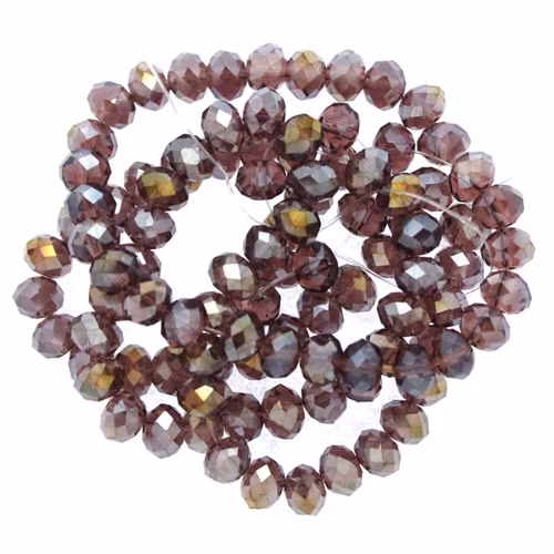 Light Purple AB Facetterade Rondeller / Abacus 4x6mm ca100st
