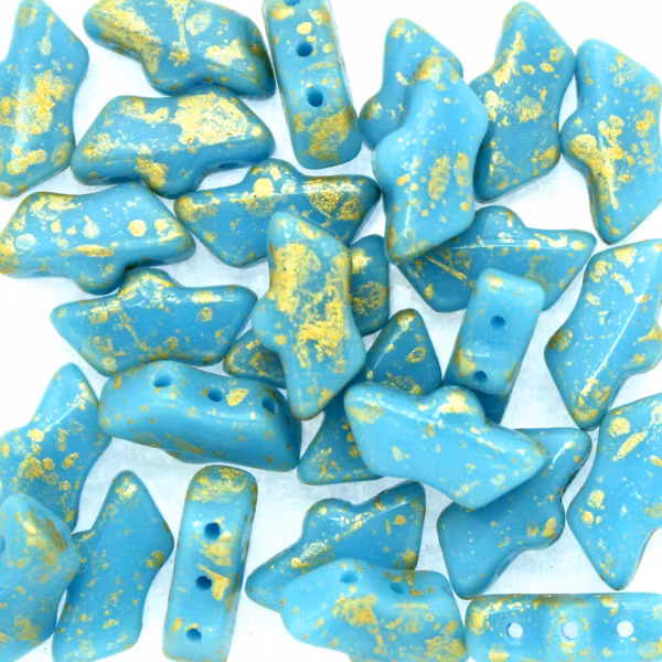 Opaque Aqua Gold Splash Delos 5g