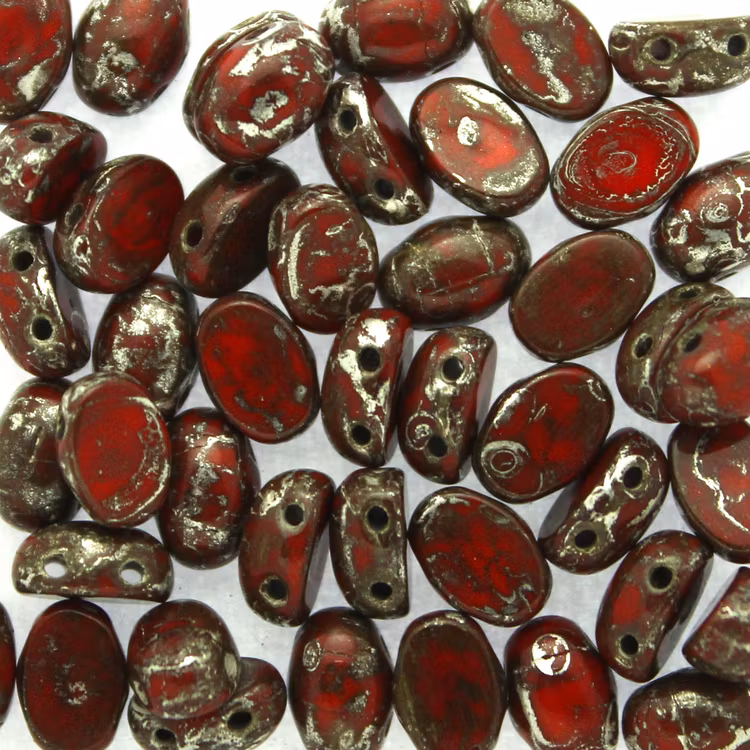 Opaque Red Patina Silver Samos 5g