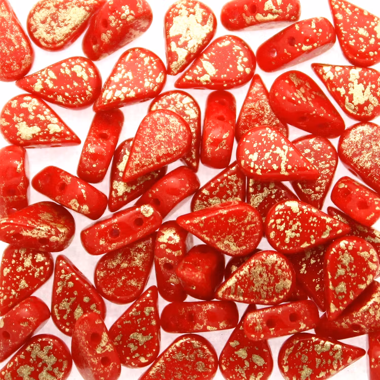 Opaque Red Gold Splash Amos 5g