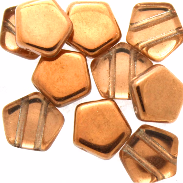 Crystal Capri Gold Pego Bead 10mm 10st