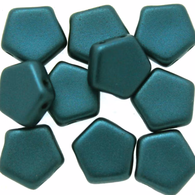 Alabaster Pastel Petrol Pego Bead 10mm 10st
