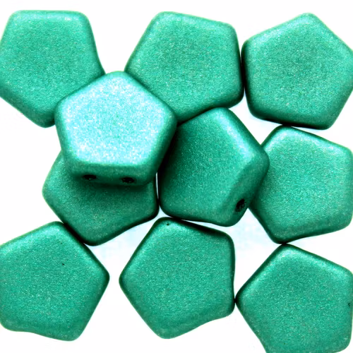 Alabaster Metallic Emerald Pego Bead 10mm 10st