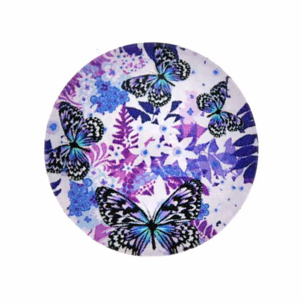 Fjärilar Vit Bakgrund 5 Cabochon 25mm 1st