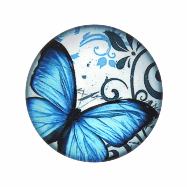 Fjärilar med Text 1 Cabochon 25mm 1st