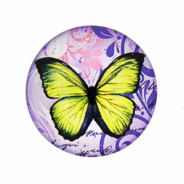 Fjärilar med Text 11 Cabochon 25mm 1st