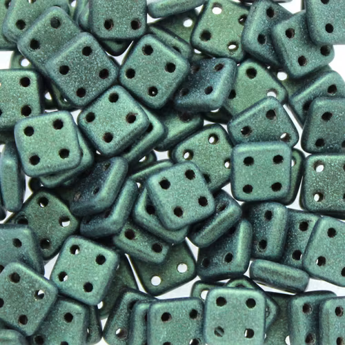 Metallic Suede Light Green Quadratile 10g