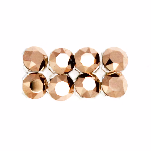 Crystal Rose Gold Silverfärgad metall 40001 Crystal Mesh 3mm 8st