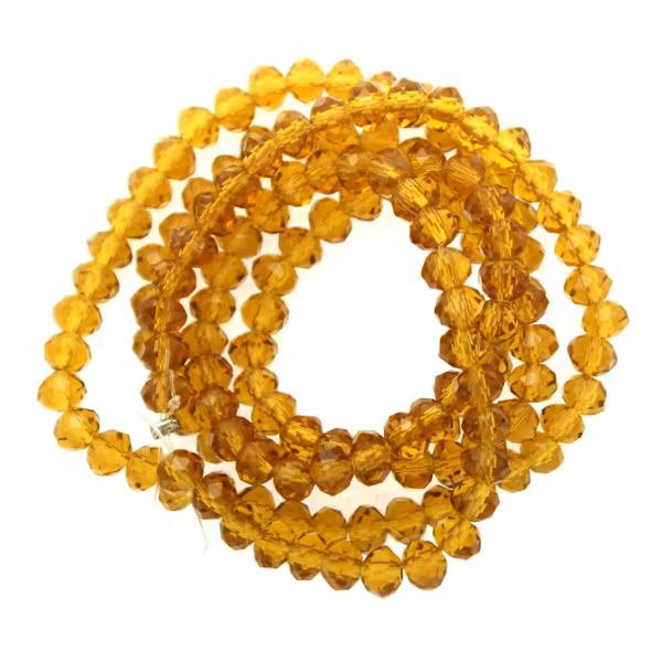 Topaz Facetterade Rondeller / Abacus 3x4mm ca150st