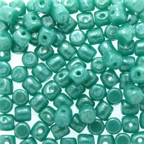 Opaque Green Turquoise Luster Minos 5g