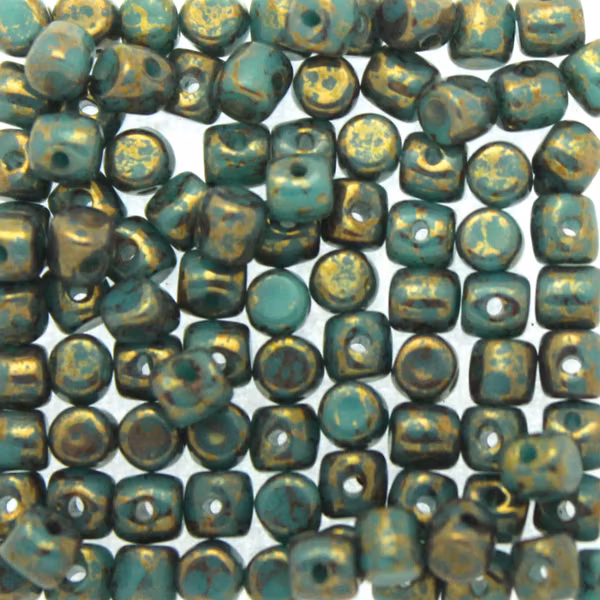 Opaque Green Turquoise Teracota Bronze Minos 5g
