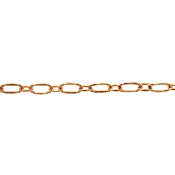 Roséguldfärgad Kedja Oval 2x3-4mm 1m