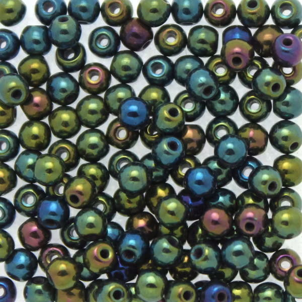 Green Iris Runda/Druks 3mm 100st