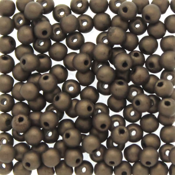 Jet Bronze Matted Runda/Druks 3mm 100st