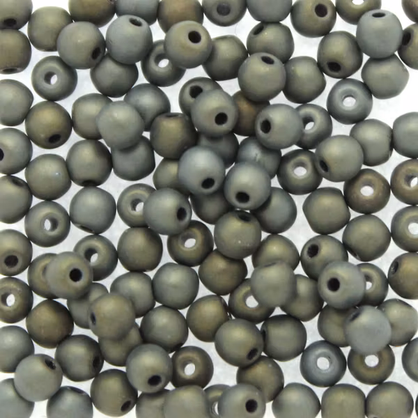 Matte Iris Brown Runda/Druks 3mm 100st