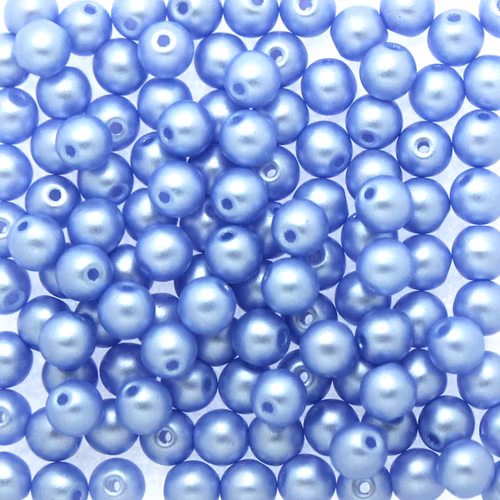 Alabaster Light Sapphire Runda/Druks 4mm 100st