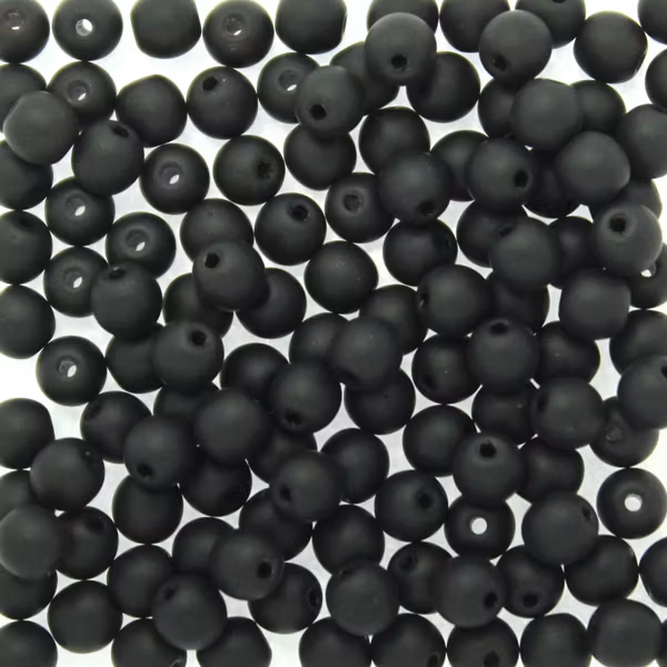 Jet Matted Runda/Druks 4mm 100st