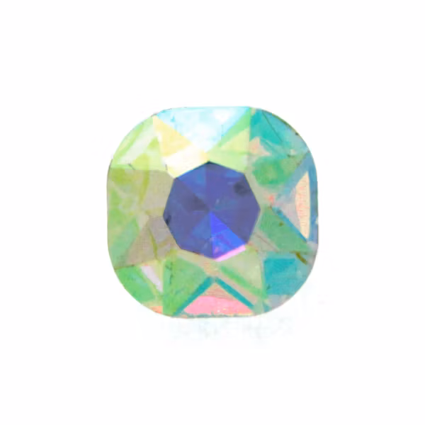 Crystal AB Kinesisk Strass Cushion Square 12mm 2st
