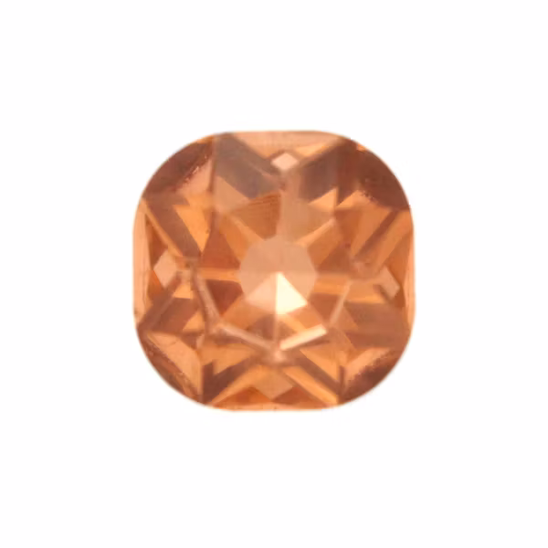 Peach Kinesisk Strass Cushion Square 12mm 2st