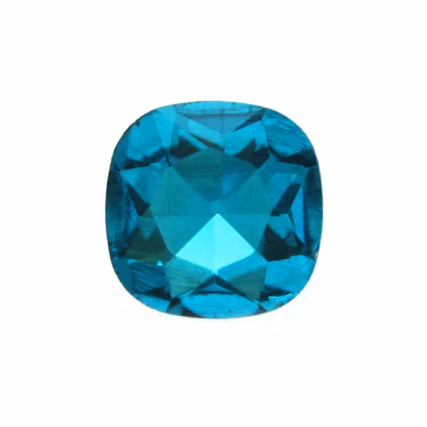 Aqua Kinesisk Strass Cushion Square 12mm 2st