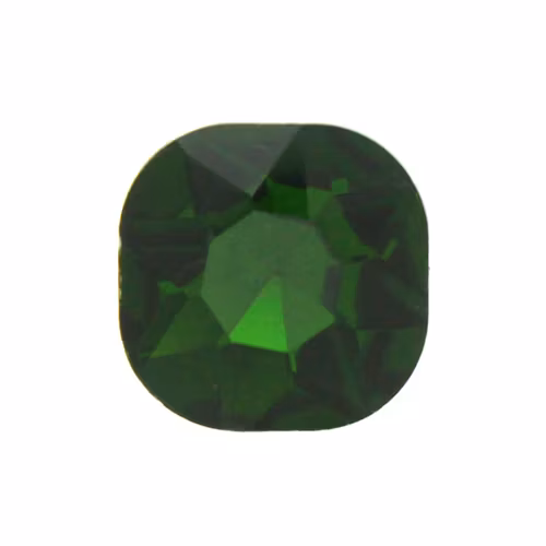 Dark Green Kinesisk Strass Cushion Square 12mm 2st