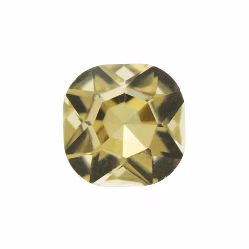 Light Topaz Kinesisk Strass Cushion Square 12mm 2st