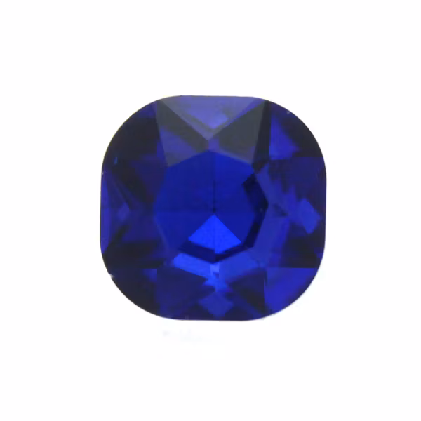 Cobalt Kinesisk Strass Cushion Square 12mm 2st