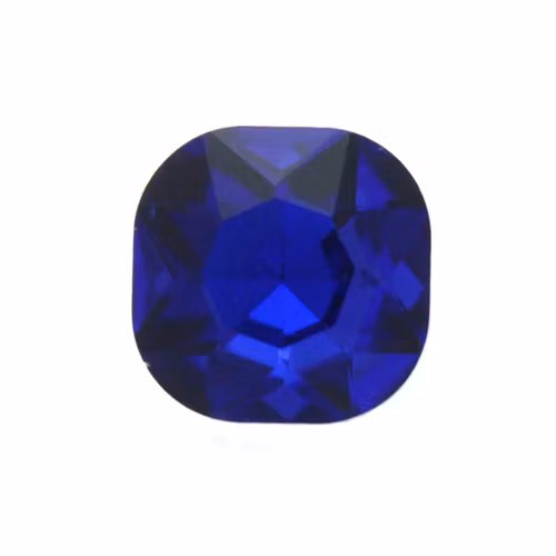 Cobalt Kinesisk Strass Cushion Square 12mm 2st