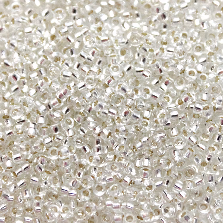 Silverlined Crystal 15-0001 Miyuki Seedbeads 15/0 5g
