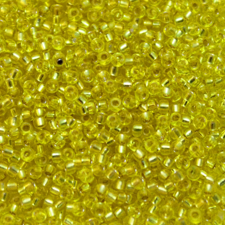 Silverlined Yellow 15-0006 Miyuki Seedbeads 15/0 5g